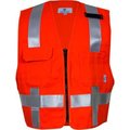 National Safety Apparel VIZABLE® Flame Resistant Hi-Vis Short Waist Deluxe Vest, Non-ANSI, M, Orange VNT99223M